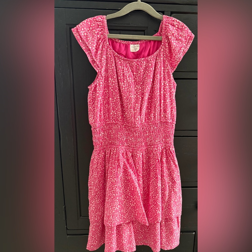 Abercrombie Kids Pink Floral Kids Dress 11/12